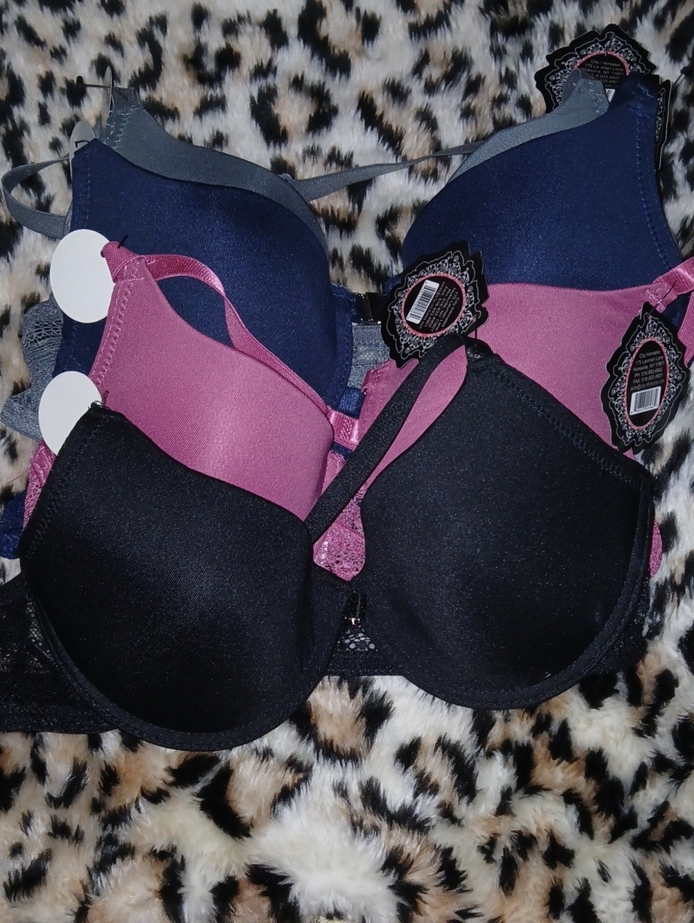 Adore 4-Pack T-Shirt Bras in Black, Navy, Mauve & Grey